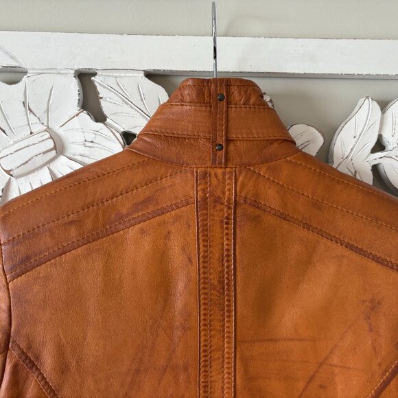 NWOT - De Nicola Light Brown Leather Jacket - Picture 9 of 13